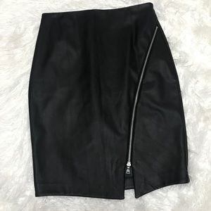 Leather pencil skirt